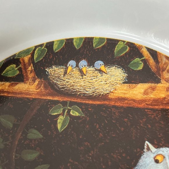 Lang "C is for Cat" Second Thoughts Cat Food Bowl 2005 Unused Ceramic Humor - Picture 6 of 14